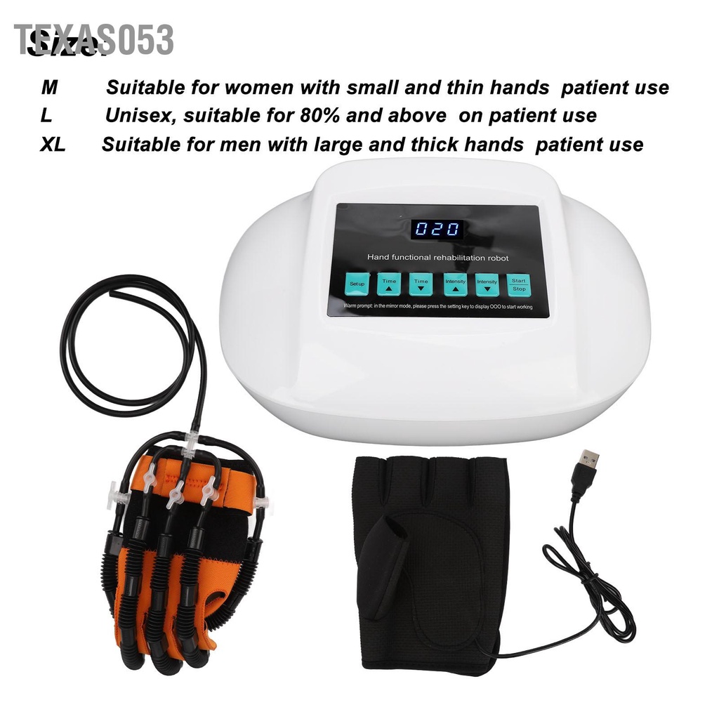 Texas053 Nẹp phục hồi chức năng ngón tay Van khí Gương trái Găng Tay phải Huấn luyện hồng ngoại Phích cắm US 110‑240V