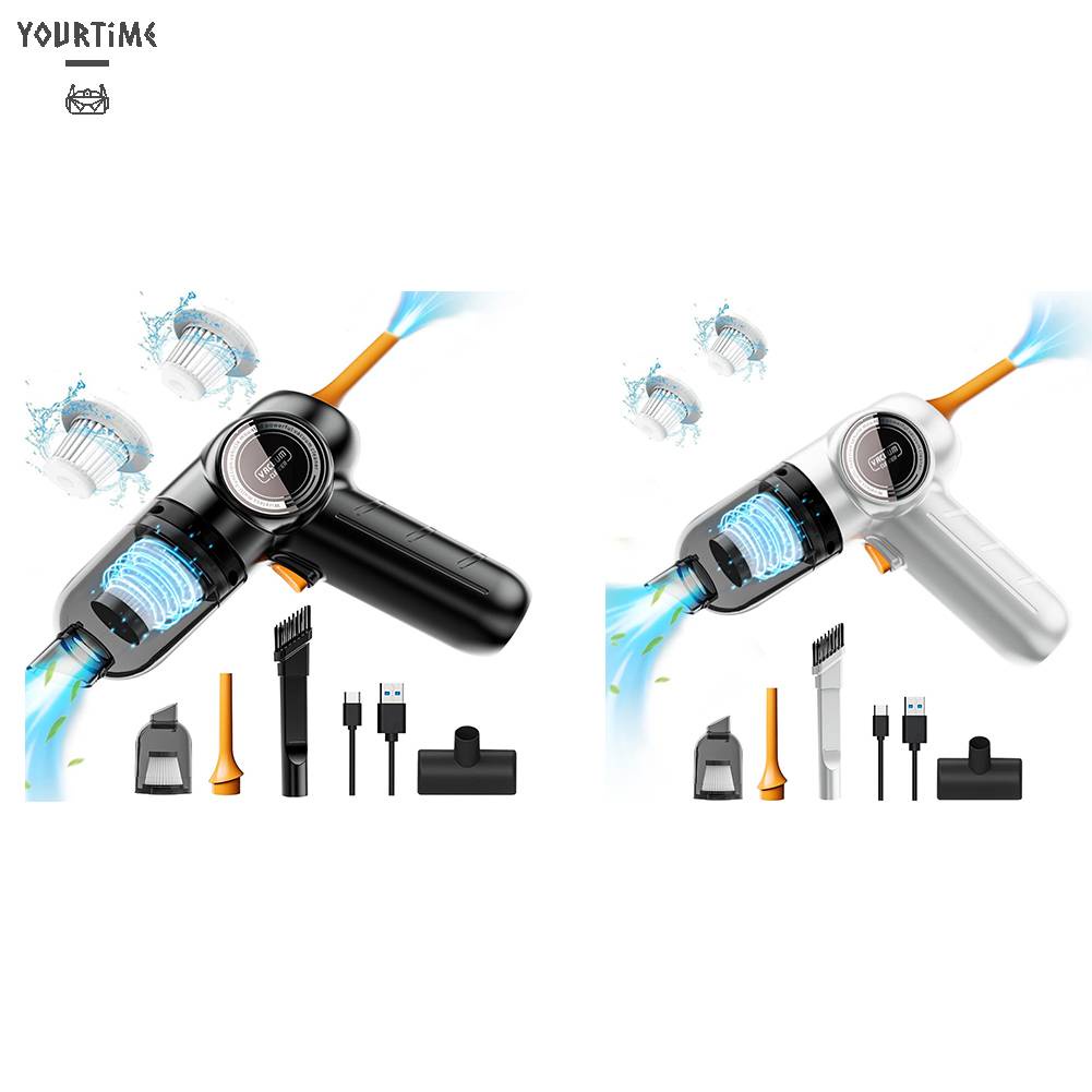 Máy Hút Bụi Ô Tô Không Dây 120W 9000Pa Type C 120ml 3000mAh