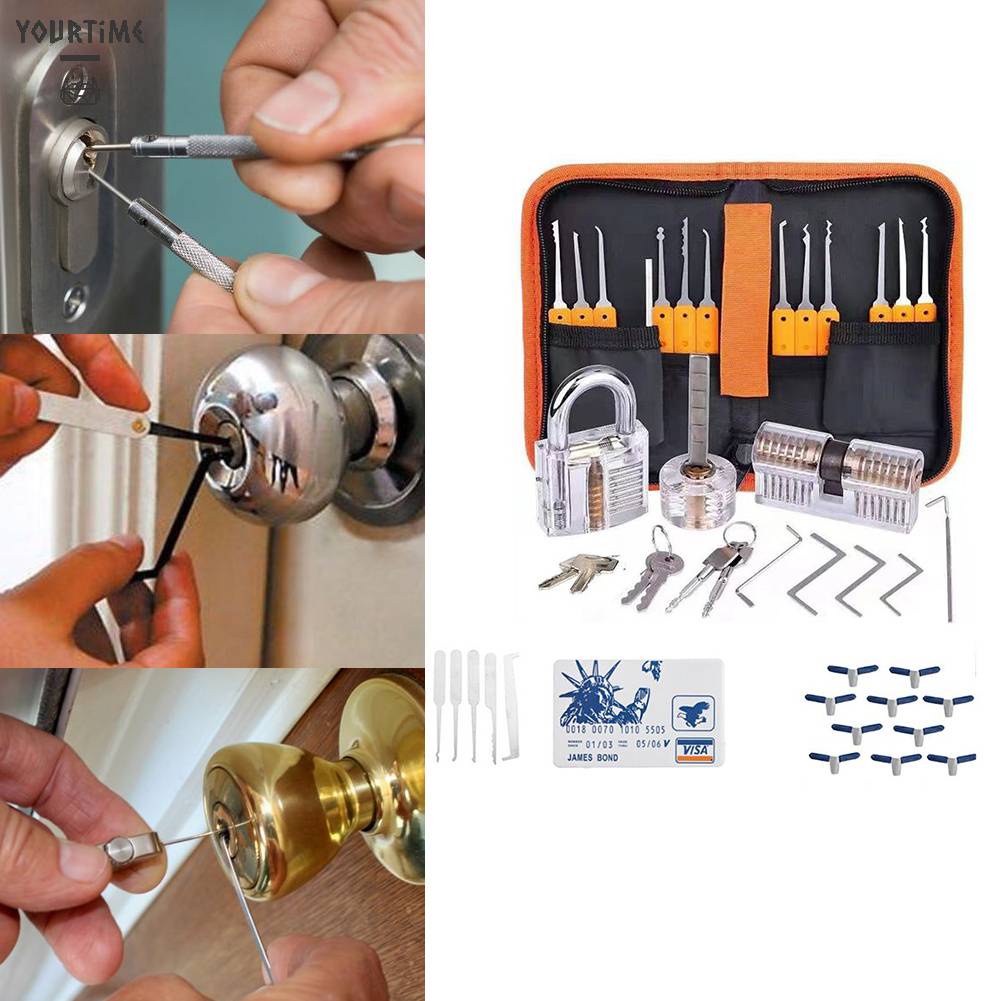 Bộ 42 Chìa Khóa Gãy Tự Động Với 3 Khóa Trong Suốt Nhỏ Gọn Dành Cho Người Mới Bắt Đầu