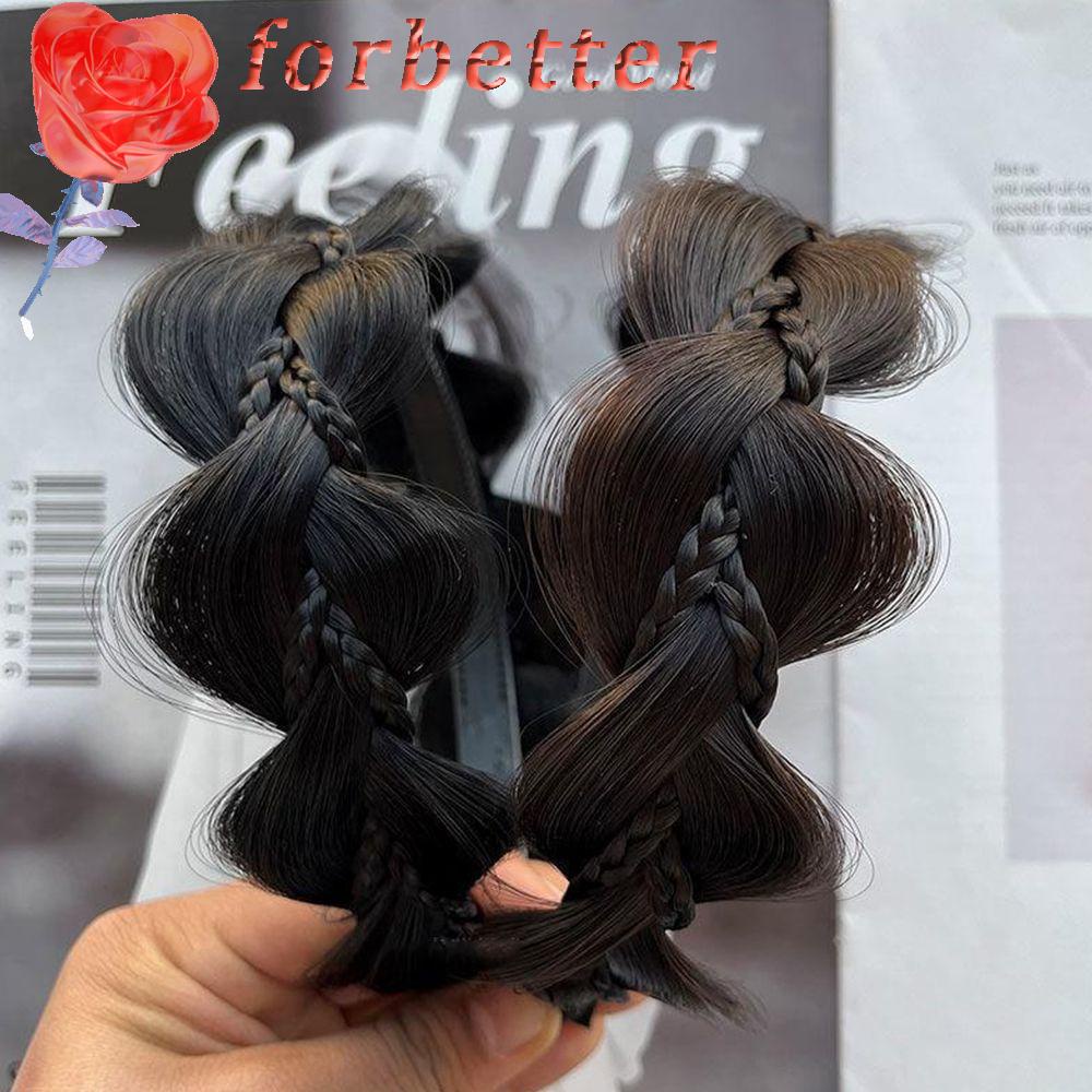 Băng Đô Bện Tóc Giả Chống Trượt Bản Rộng Thời Trang Cho Nữ