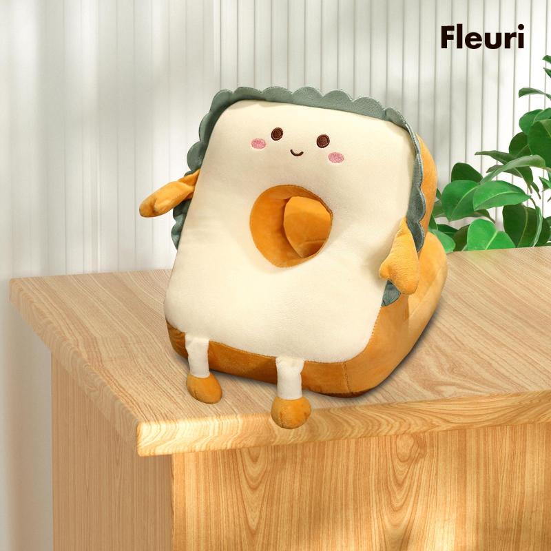 Gối Đệm Lót Ghế Ngồi Hình Bánh Mì Nướng Dễ Thương Kích Thước 25x30cm