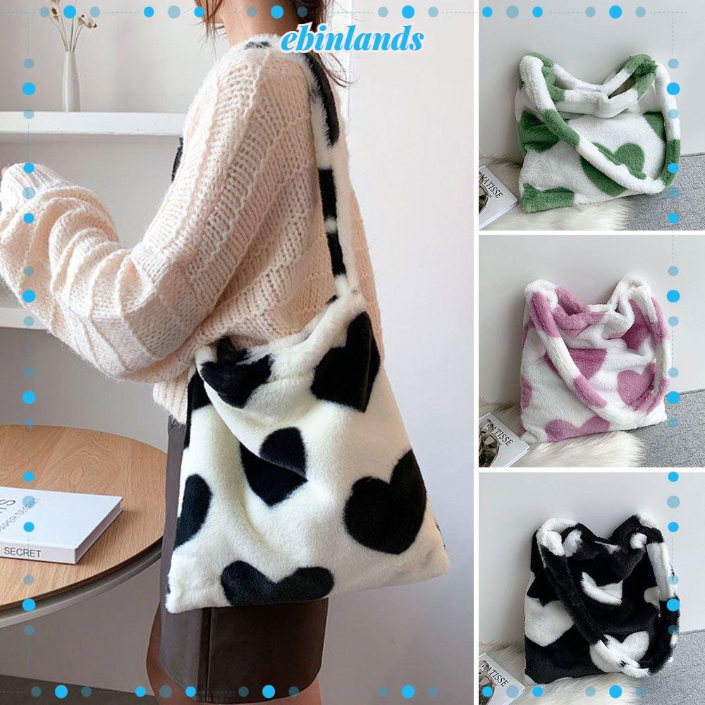 Túi Đeo Vai Bằng Vải Bông Thiết Kế Ngọt Ngào Dễ Thương Dành Cho Nữ