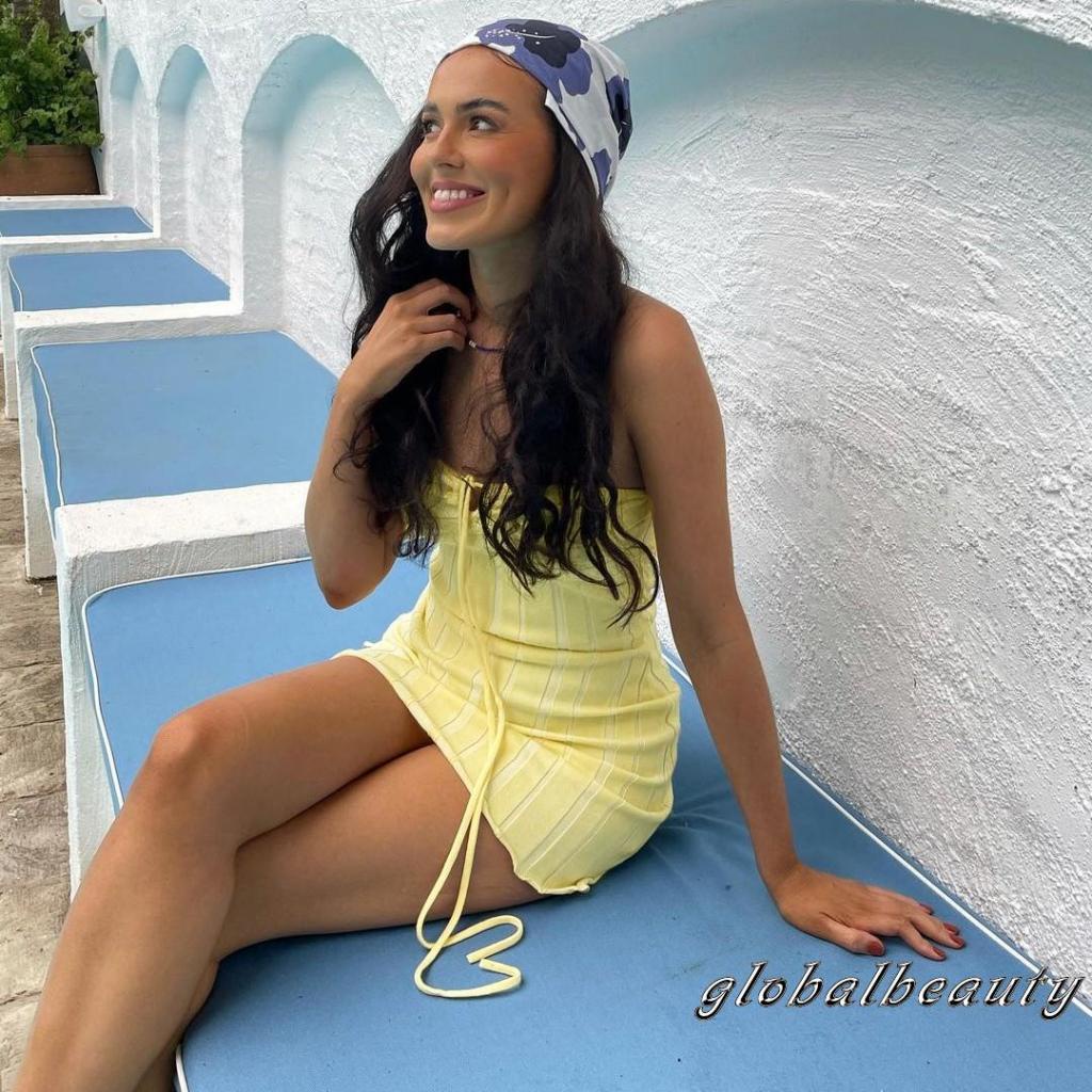 Đầm Ngắn Không Tay Hở Lưng Mini Ôm Dáng Màu Trơn Có Gân Gợi Cảm Cho Nữ