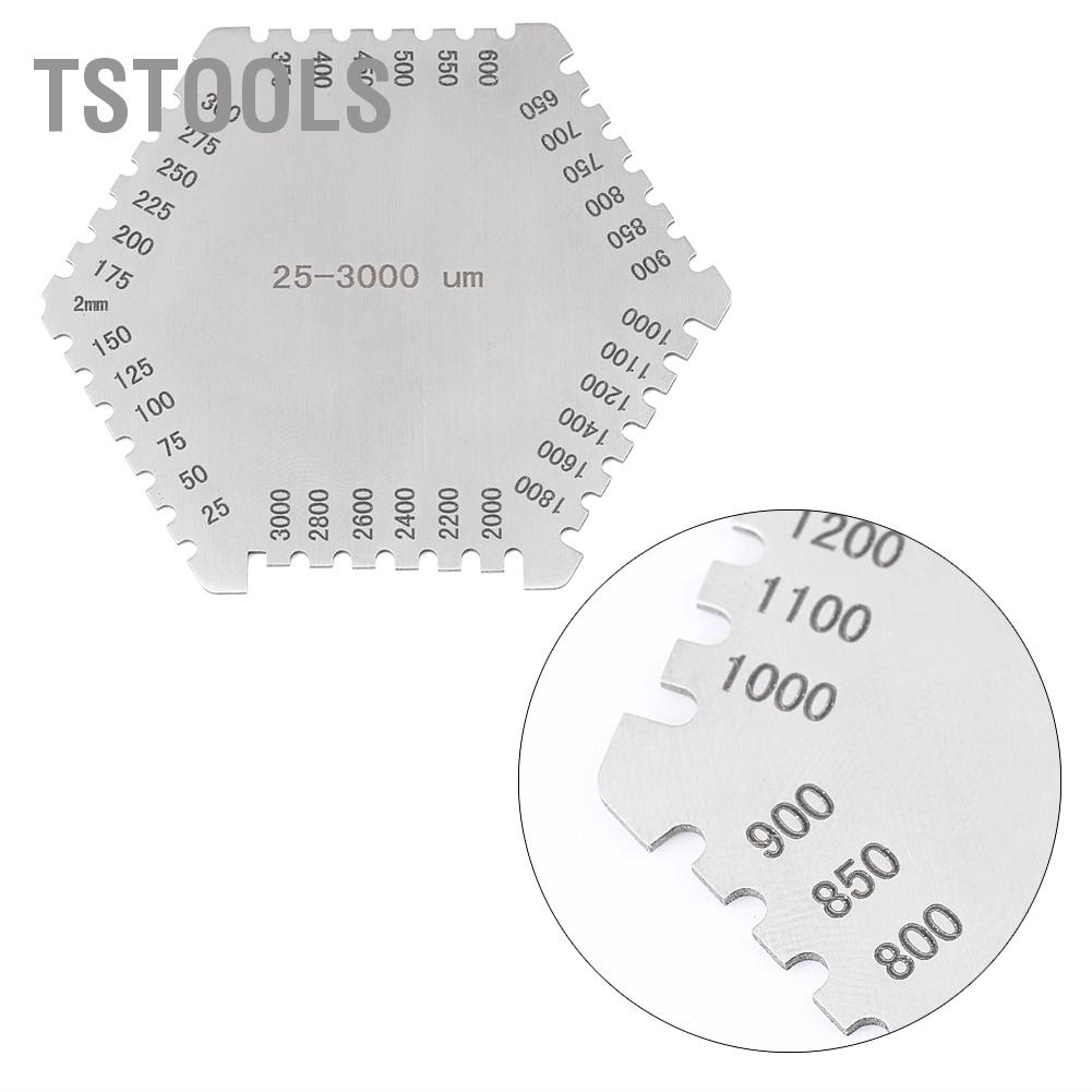 TSTOOLS Máy đo độ dày màng ướt bằng thép không gỉ có chính xác cao 25-3000um