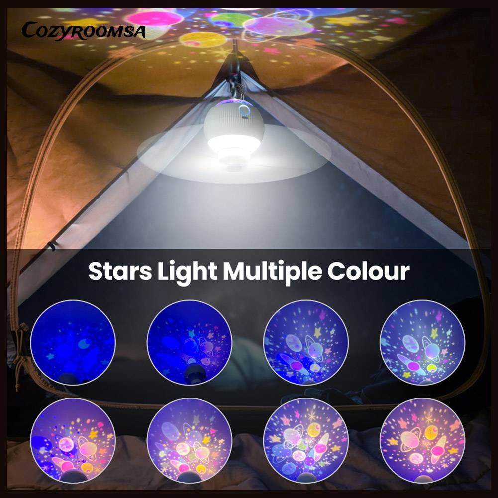 Quạt Cắm Trại Tích Hợp Đèn Chiếu Tiếng Ồn Thấp Tiện Dụng