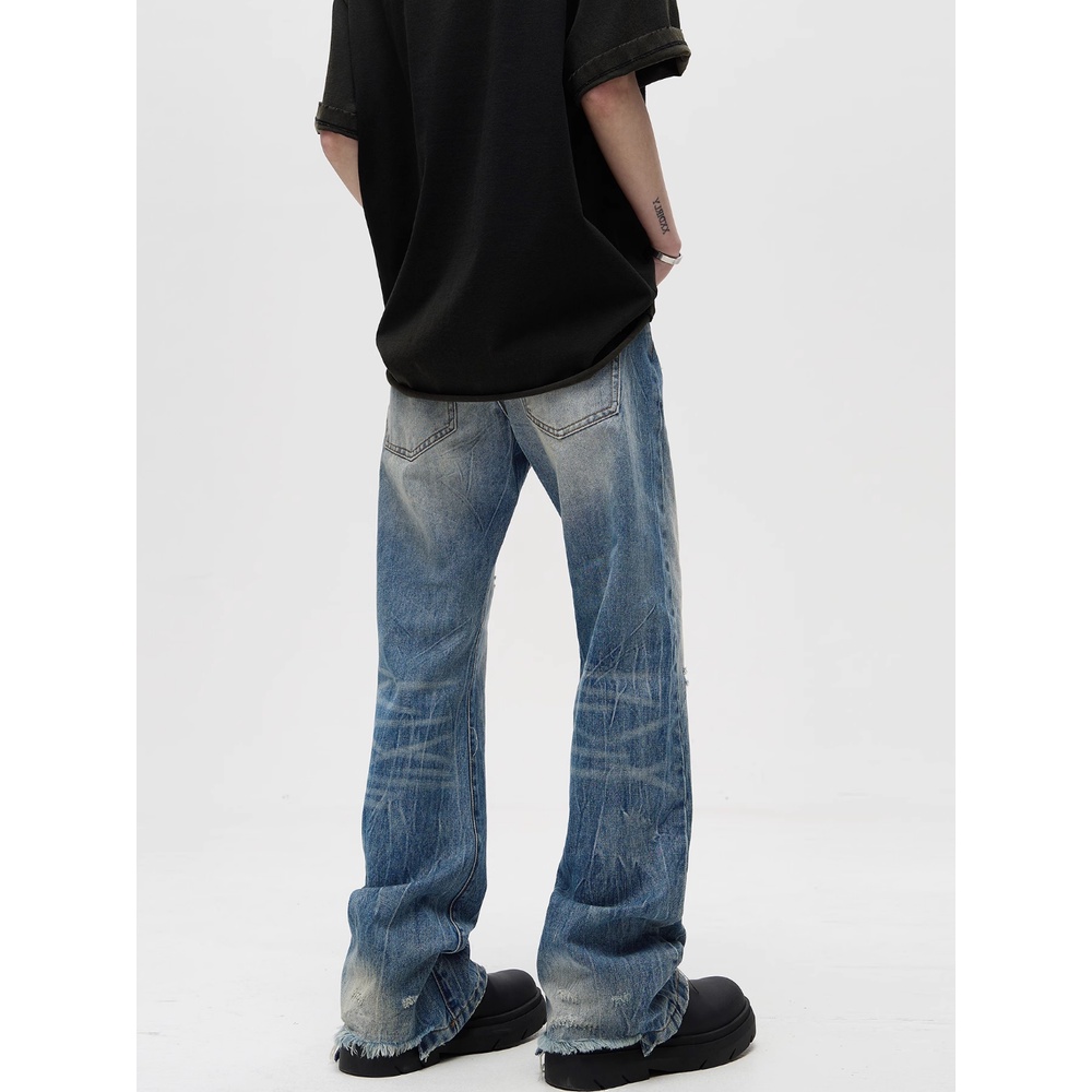 Quần Jean Rách Phong Cách Đường Phố Mỹ Cá Tính Cho Nam Nữ