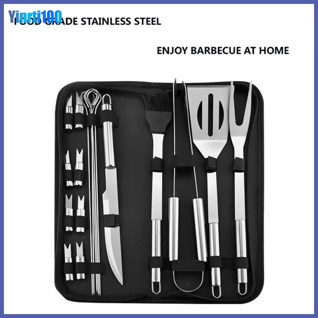 Bộ Dụng Cụ Nướng Bbq Bằng Thép Không Gỉ Tiện Lợi