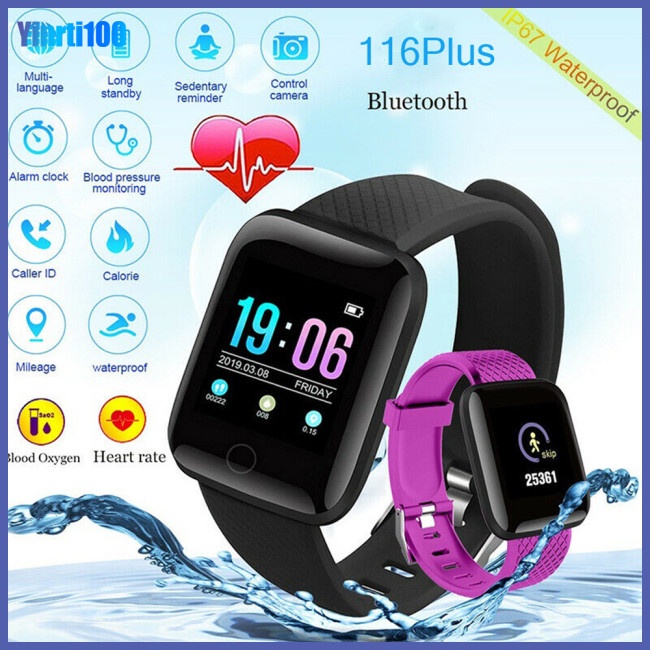 Đồng Hồ Thông Minh Yinrti Đo Nhịp Tim Huyết Áp Màn Hình Màu 1.3 Nhes 116plus