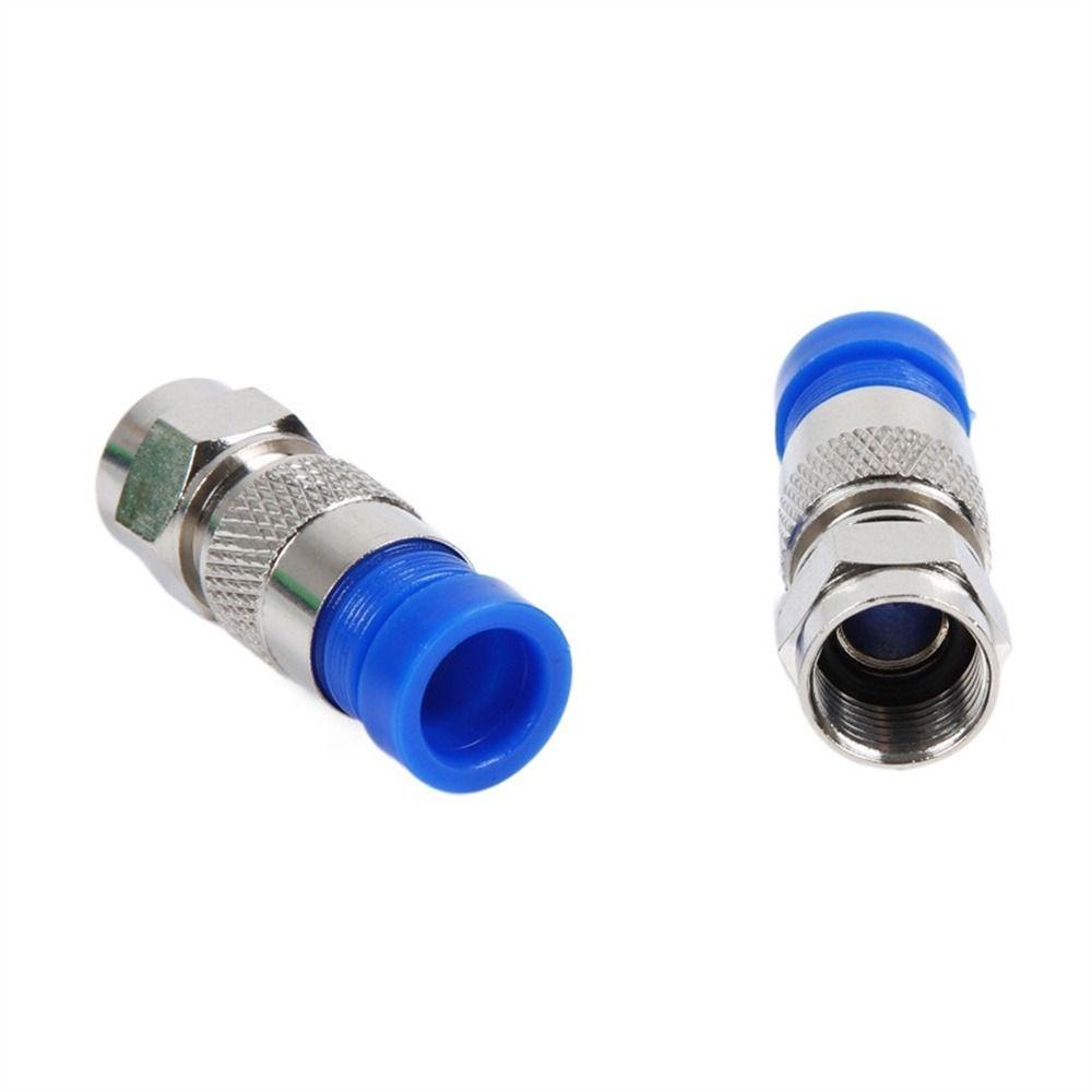 [COD] Set 10 Đầu Nối F RG6 Chống Thấm Nước Bền Bỉ Chất Lượng Cao Cho TV