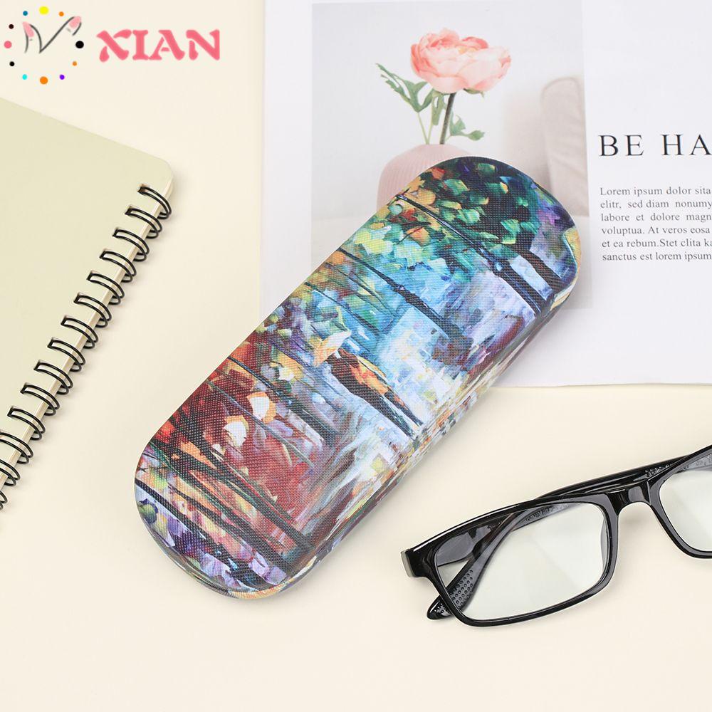 Xiantin Hộp Đựng Mắt Kính Bằng Da Cứng In Họa Tiết Hoa Di Động Cho Nữ