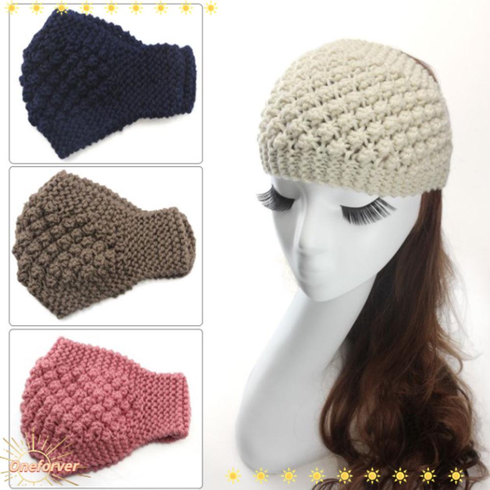 Băng Đô Cài Tóc Đan Len Co Giãn Thời Trang Cho Nữ