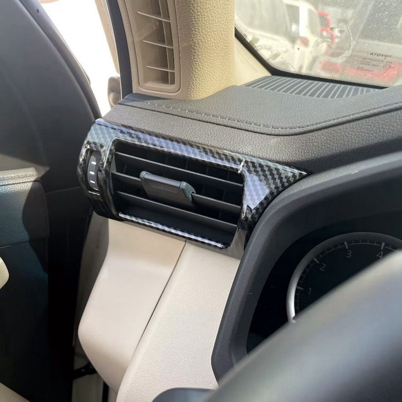 Khung Viền Trang Trí Lỗ Thông Gió Trước Bằng ABS Sợi Carbon Cho Toyota Land Cruiser J300 LC300 2022 2023