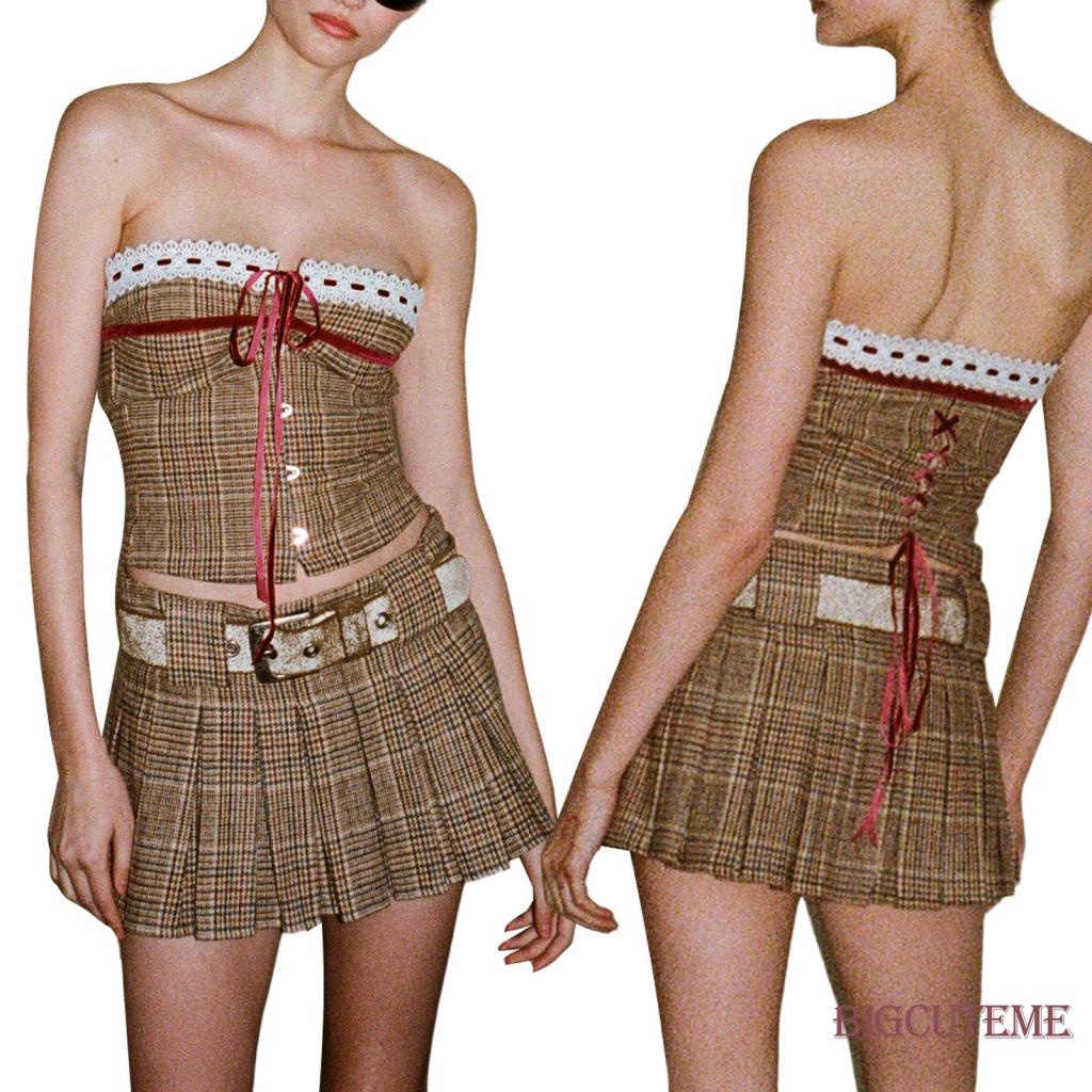 [] Áo Ống Tosp Hở Lưng Phối Ren Buộc Dây Thời Trang Mùa Hè Cho Nữ