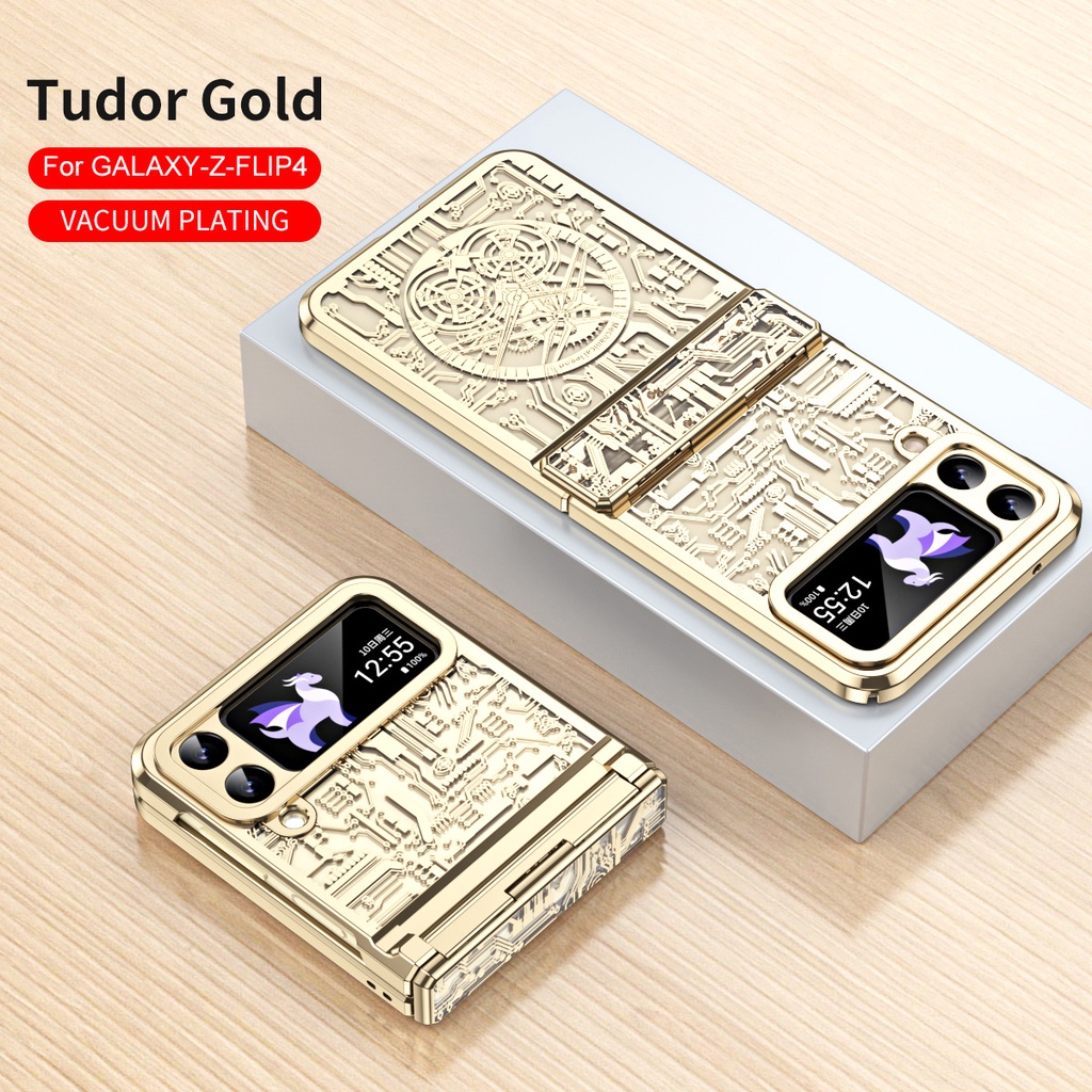 Ốp Điện Thoại Trong Suốt Mạ Điện Chống Rơi Cho Samsung Galaxy Z Flip 5 4 Flip5 Flip4 5G
