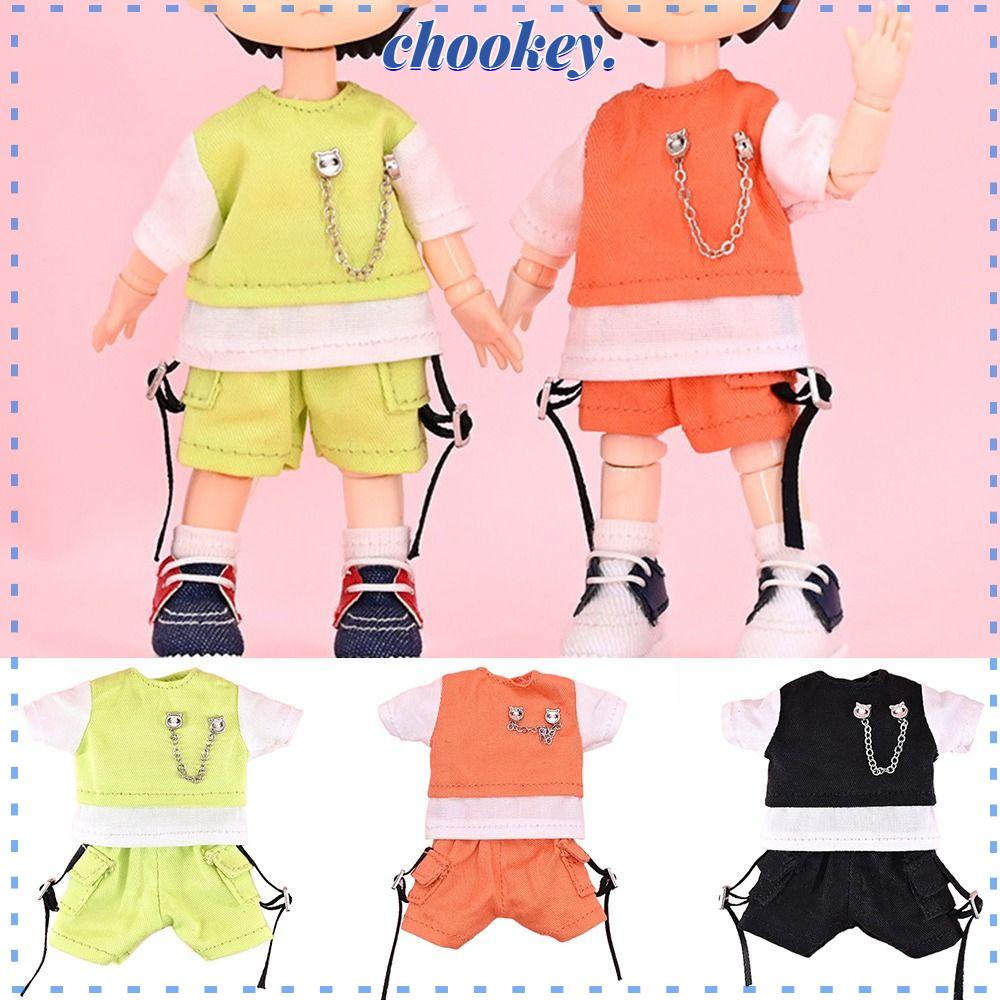 CHOOKEY 1 Bộ Quần Áo Cotton Thời Trang Chất Lượng Cao Cho Búp Bê