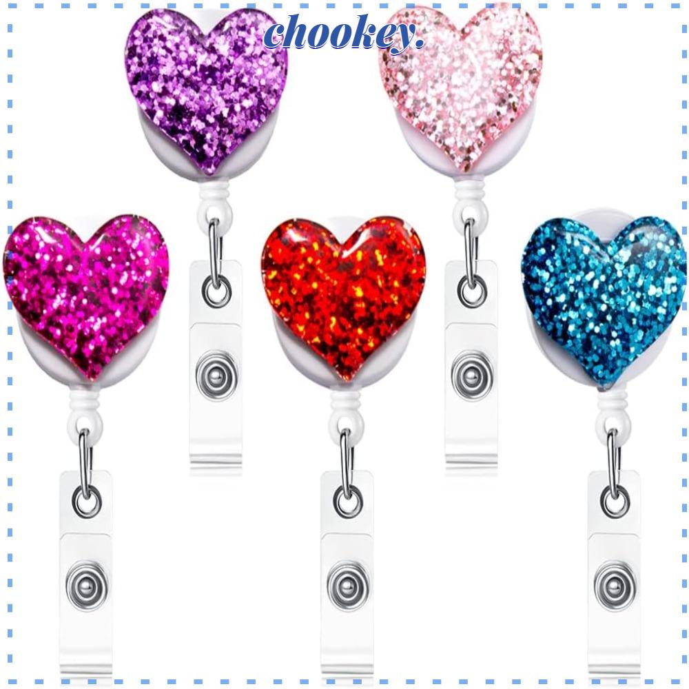 CHOOKEY Giá Đỡ Kẹp Cá Sấu Có Thể Thu Gọn Họa Tiết Trái Tim Phổ Biến Cho Văn Phòng