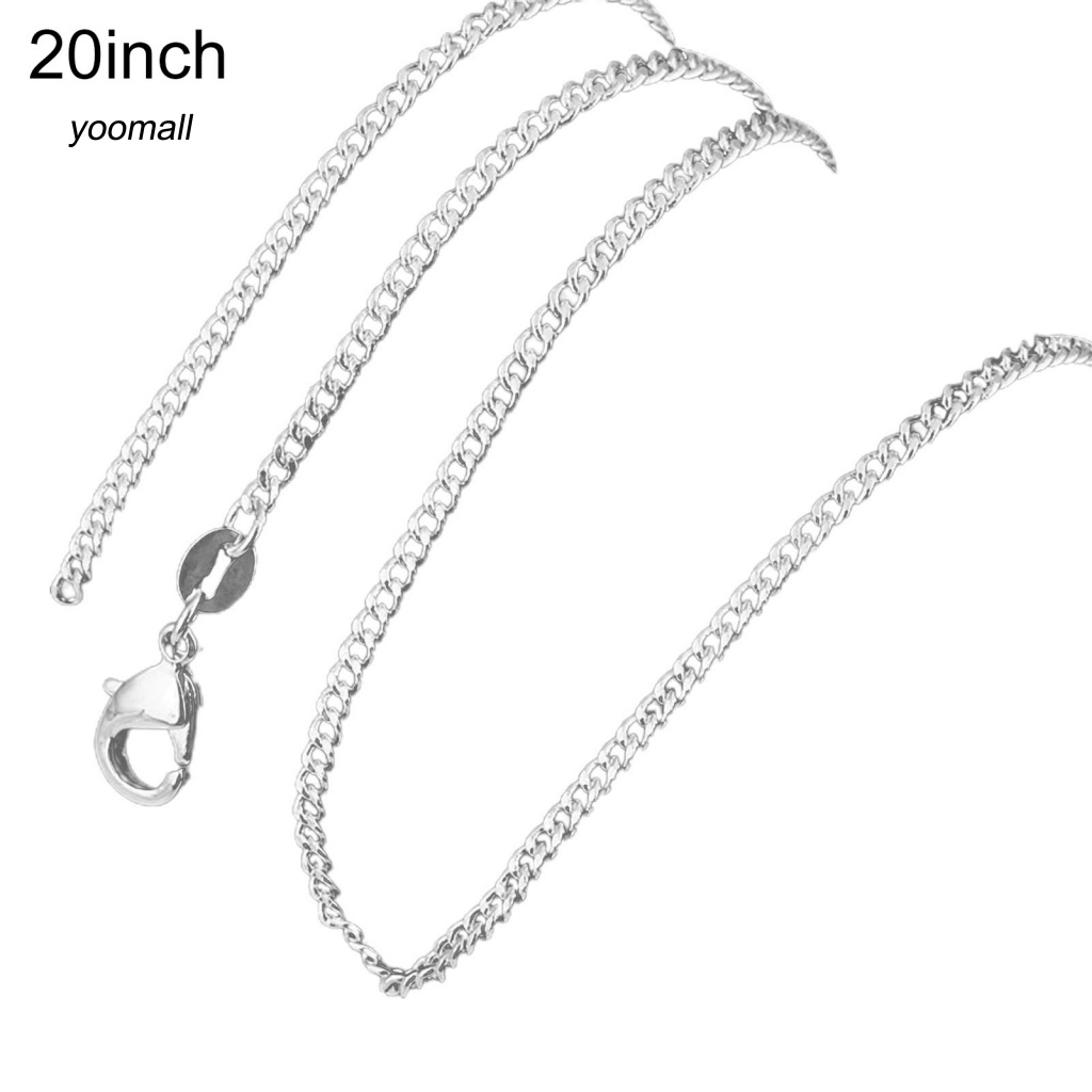 Vòng cổ Dài Bằng Đồng Dày Màu Sắc Bạc Phong Cách Hip Hop Cho Nam Và Nữ