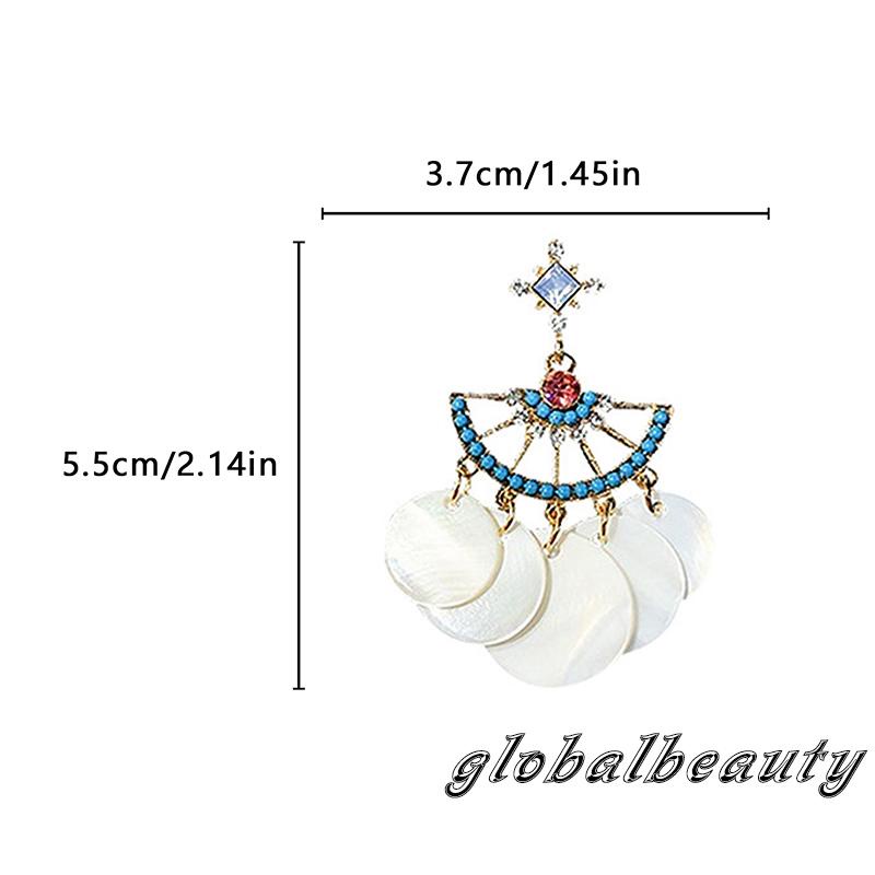 Bông Tai Dáng Dài Hình Tròn Phong Cách Vintage Thanh Lịch Cho Nữ