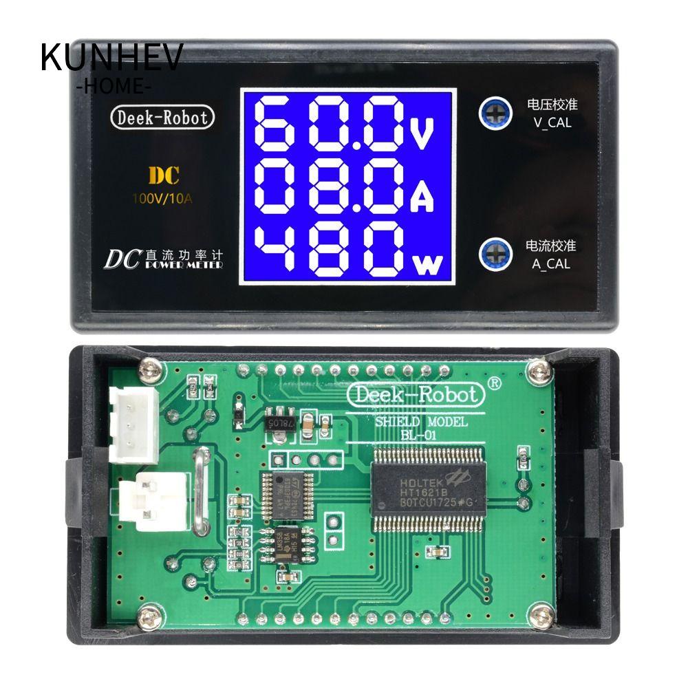 KUNHEV Vôn Kế Kỹ Thuật Số Lcd DC 0-100V 5A 10A 250W Đa Năng