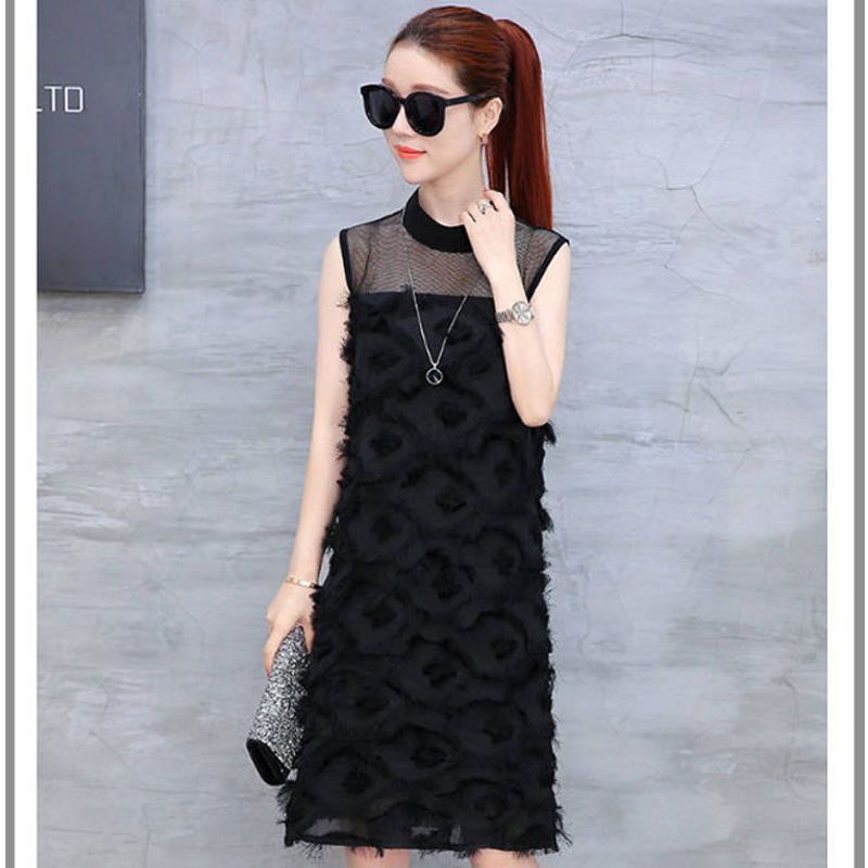 Đầm Ngắn Chữ A Không Tay Tua Rua Phong Cách Phương Tây Thời Trang Mùa Hè 2023 Dành Cho Bạn Nữ