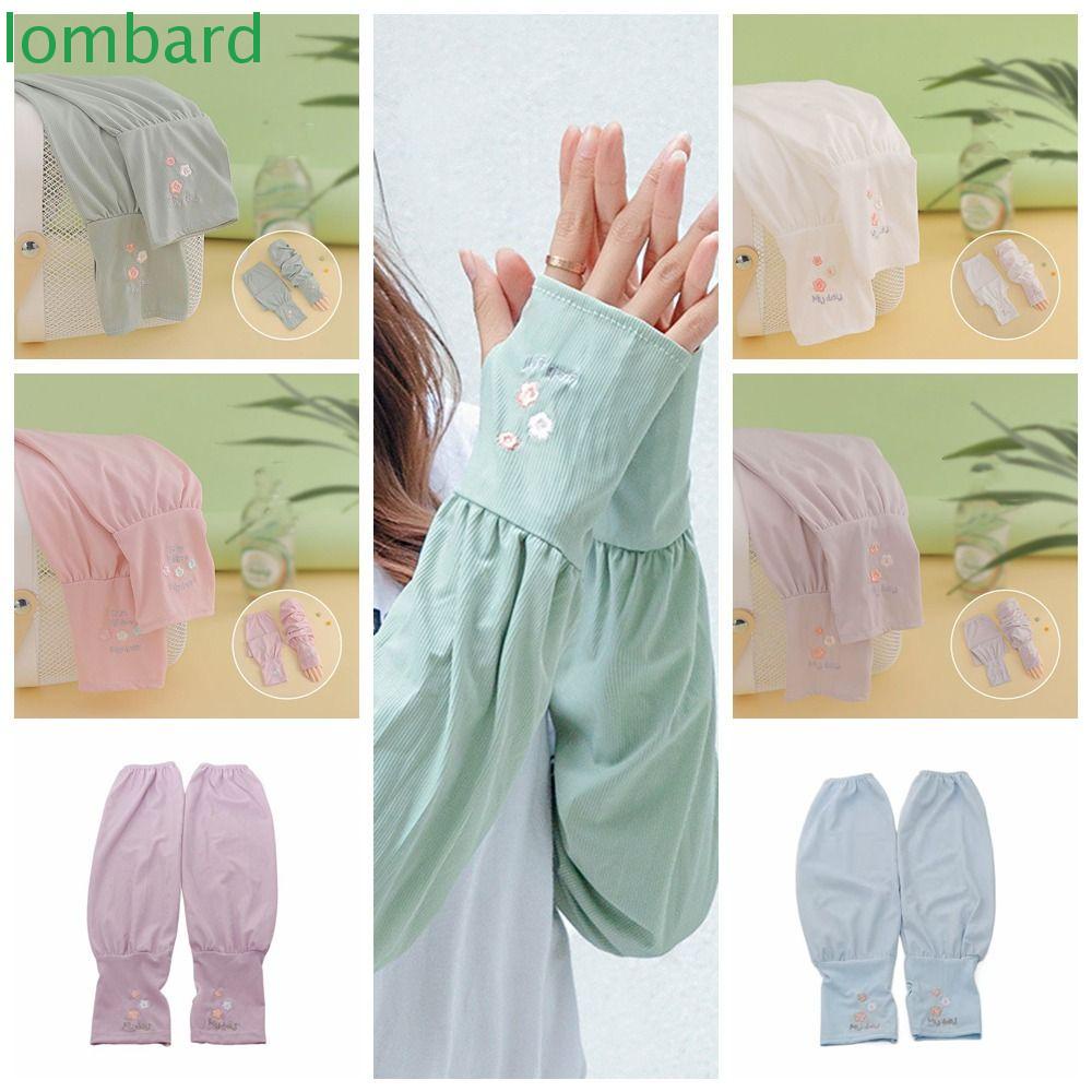 Găng Tay Chống Tia UV Bằng Lụa Lạnh Màu Sắc Ngọt Ngào Thanh Lịch Cho Nữ