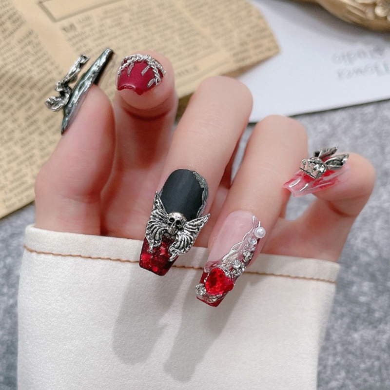 ⚝⚝Richh Set 10 Phụ Kiện Trang Trí Móng 3D Phong Cách Vintage