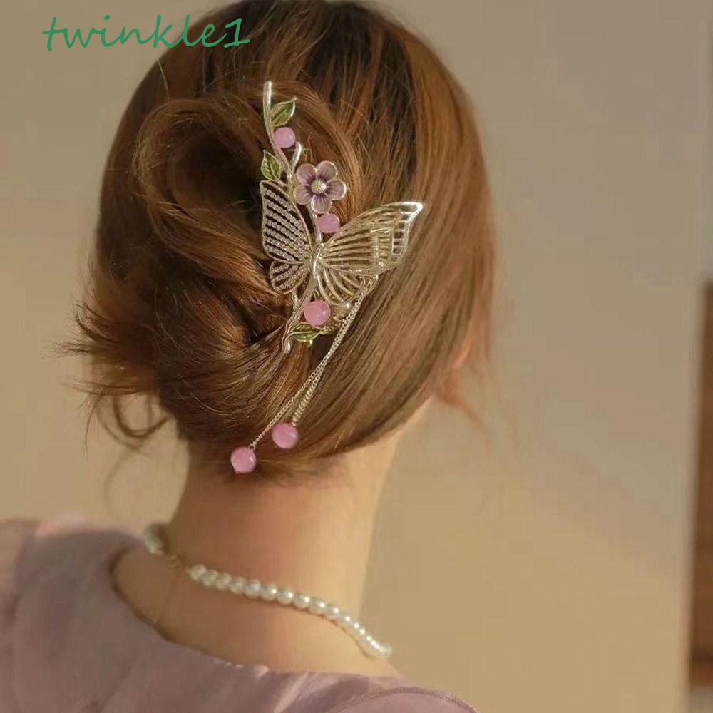 Kẹp Tóc Bướm Cá Mập Hình Học Đơn Giản Sáng Tạo|Kẹp Tóc Kim Loại Cỡ Lớn Phong Cách Hàn Quốc