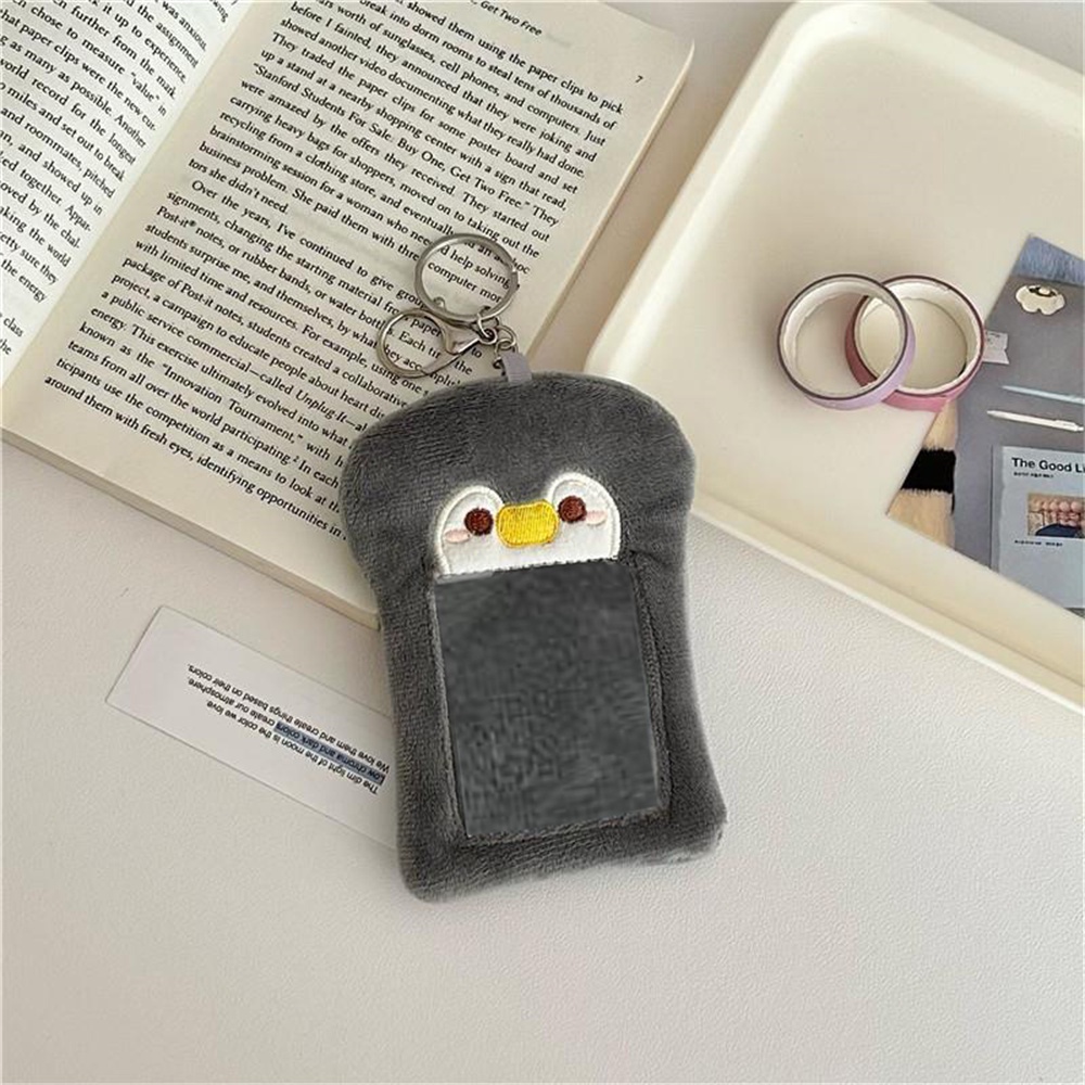 Vỏ Bọc Thẻ ID / Móc Khóa Hình Động Vật Nhồi Bông 3 Inch Đáng Yêu