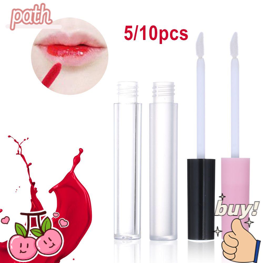 PATH Set 5 / 10 Tuýp Son Bóng Rỗng 3ml Kèm Cọ Dùng Đựng Mỹ Phẩm DIY