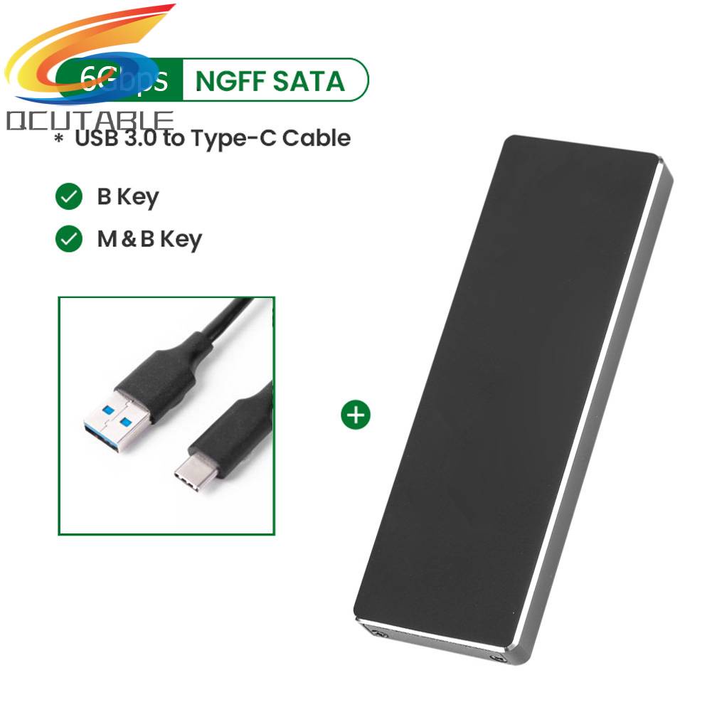 Hộp Đựng Ổ Cứng Ngoài M.2 NGFF SATA SSD 6Gbps Cho 2230 / 2242 / 2260 / 2280