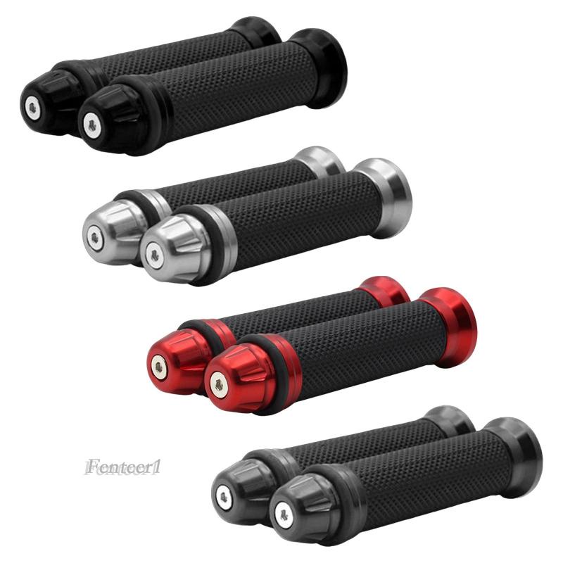 Set 2 Vỏ Bọc Tay Lái Xe Máy Bằng Hợp Kim Nhôm Và Cao Su Kích Thước 22mm Fenteer1