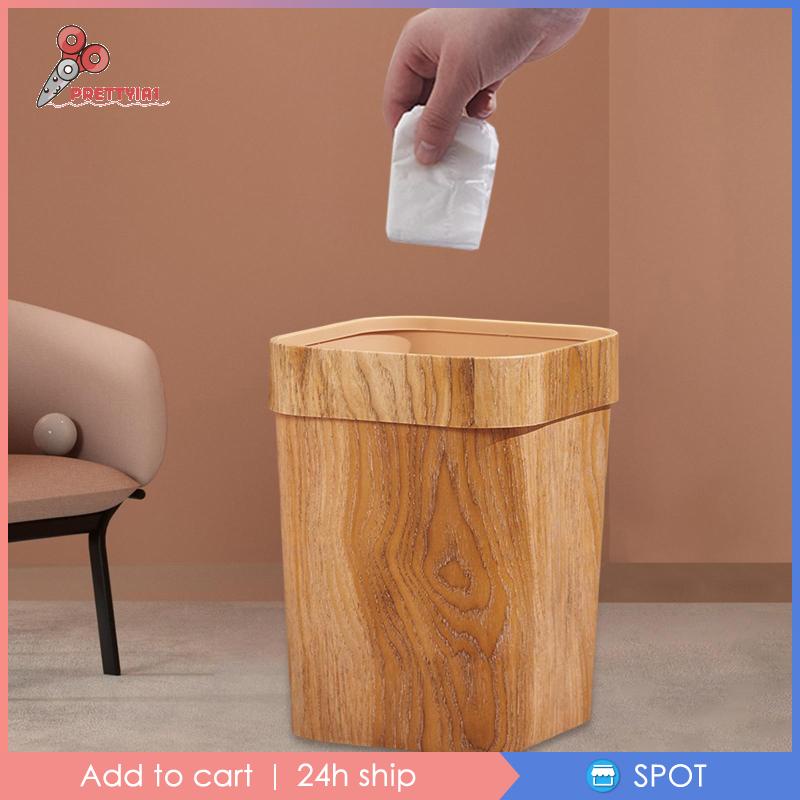 Thùng Rác Vân Gỗ Tái Sử Dụng Được Prettyia1