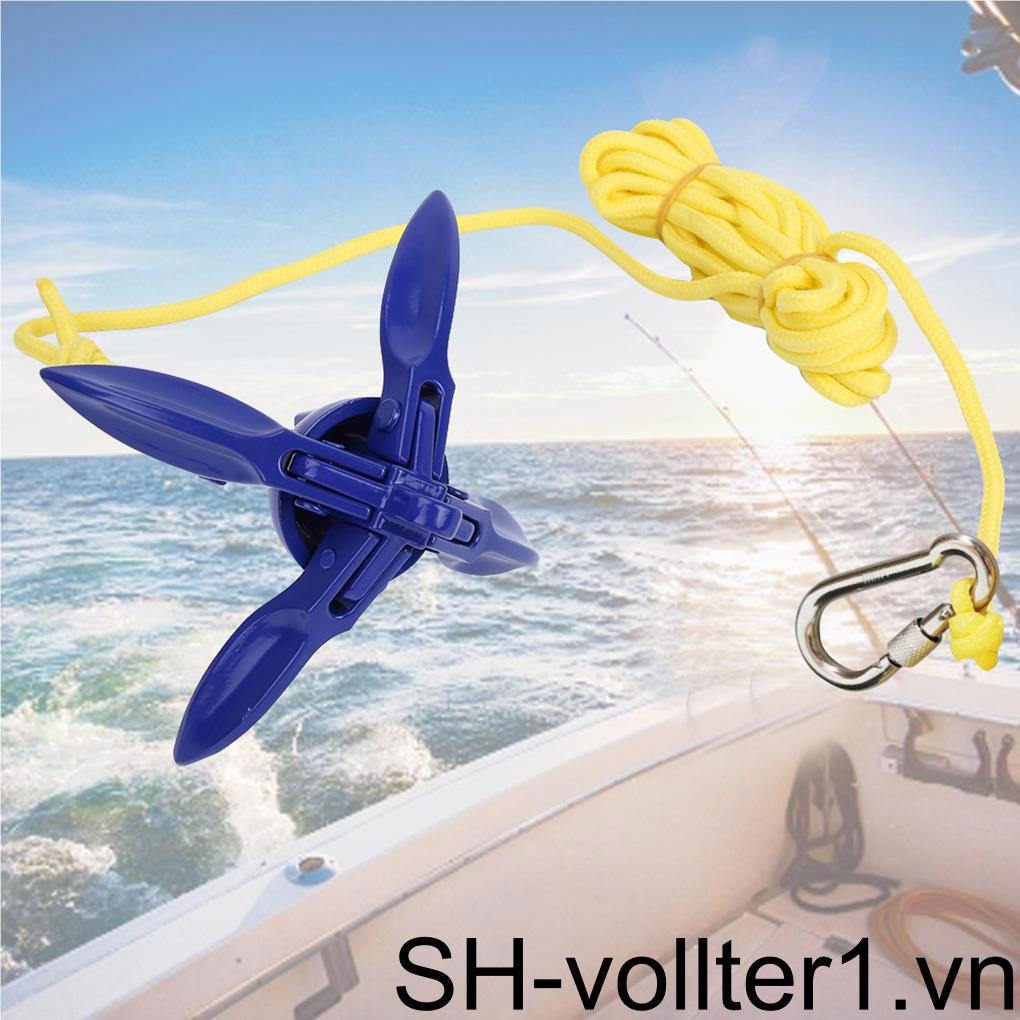 Bộ Mỏ Neo Dây Thuyền Bơm Hơi Bằng Nhôm Bền Gấp Gọn Được