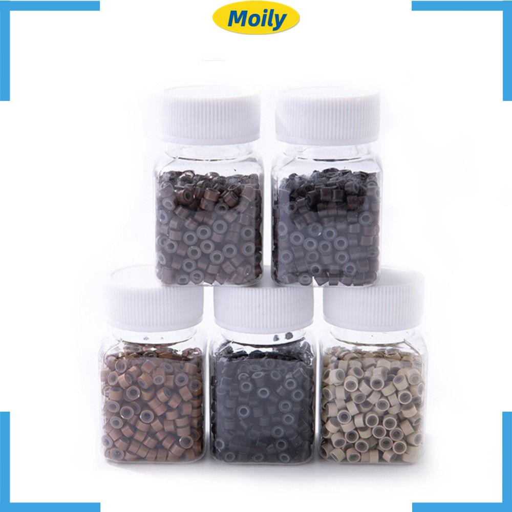 MOILYVN Set 500 Vòng Silicone 5 Màu Kích Thước 5mm Chuyên Dụng Nối Dài Trang Sức