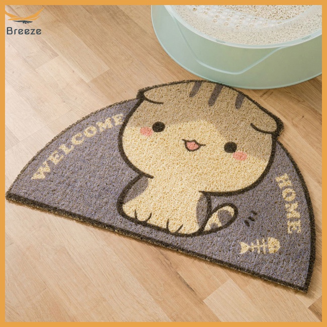 Thảm Lót Đa Năng Chống Văng Cát / Bắn Nước Thiết Kế Nhỏ Gọn Dễ Thương Cho Mèo Cưng