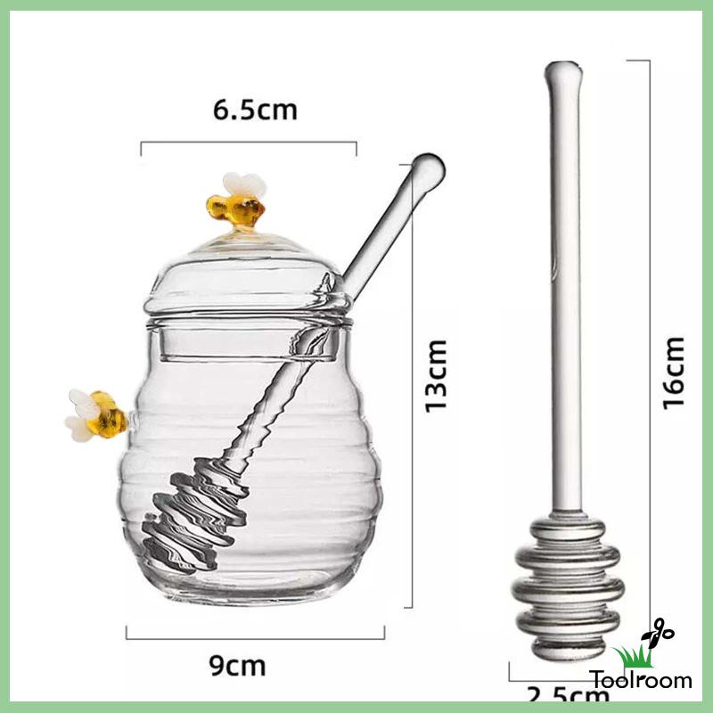 Bình Đựng Mật Ong Bằng Kính Trong Suốt Tiện Dụng Cho Gia Đình / Văn Phòng