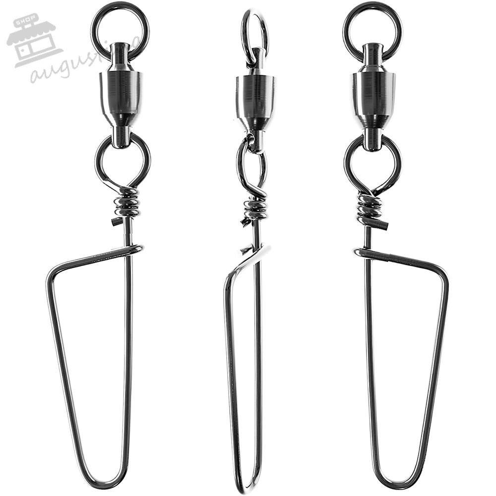 AUGUSTINA Móc Nối Dây Câu Cá Bằng Đồng Niken Đen Chống Mòn
