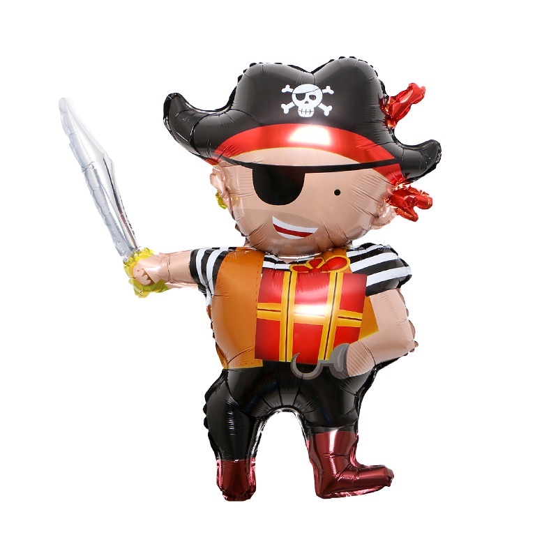 Bong Bóng Nhôm Hình Thuyền Trưởng Cướp Biển Caribbean Dùng Làm Đạo Cụ Chụp Ảnh / Trang Trí Tiệc Sinh Nhật / Halloween