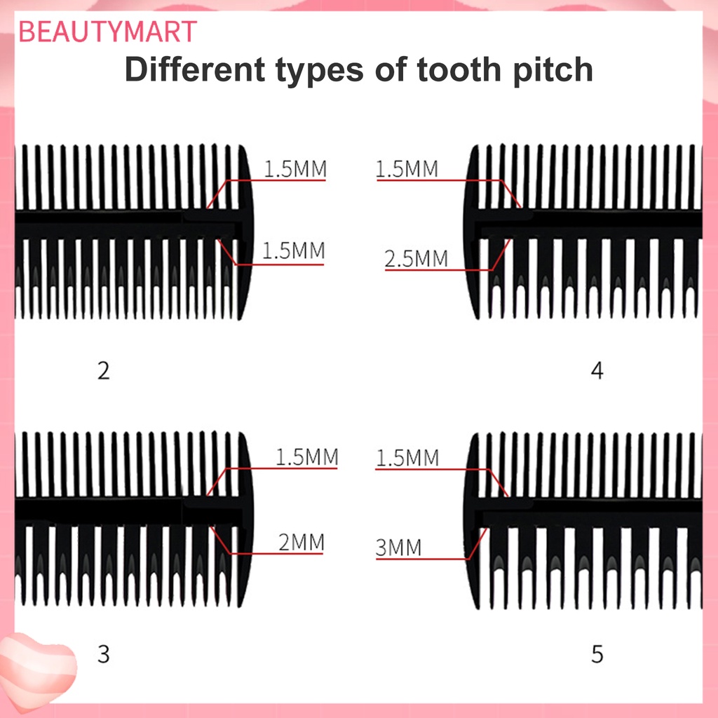 Lược Chải Tóc Hai Đầu Bằng Nhựa ABS Chịu Nhiệt Thiết Kế Răng Thưa Tiện Dụng