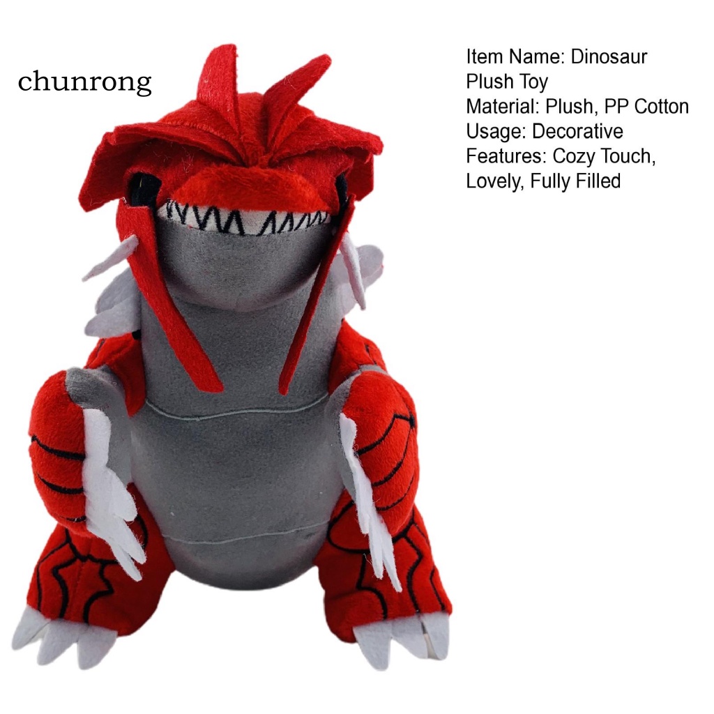 Cr Groudon Đồ chơi nhồi bông Bằng Cotton PP Kiểu Dáng Dễ Thương