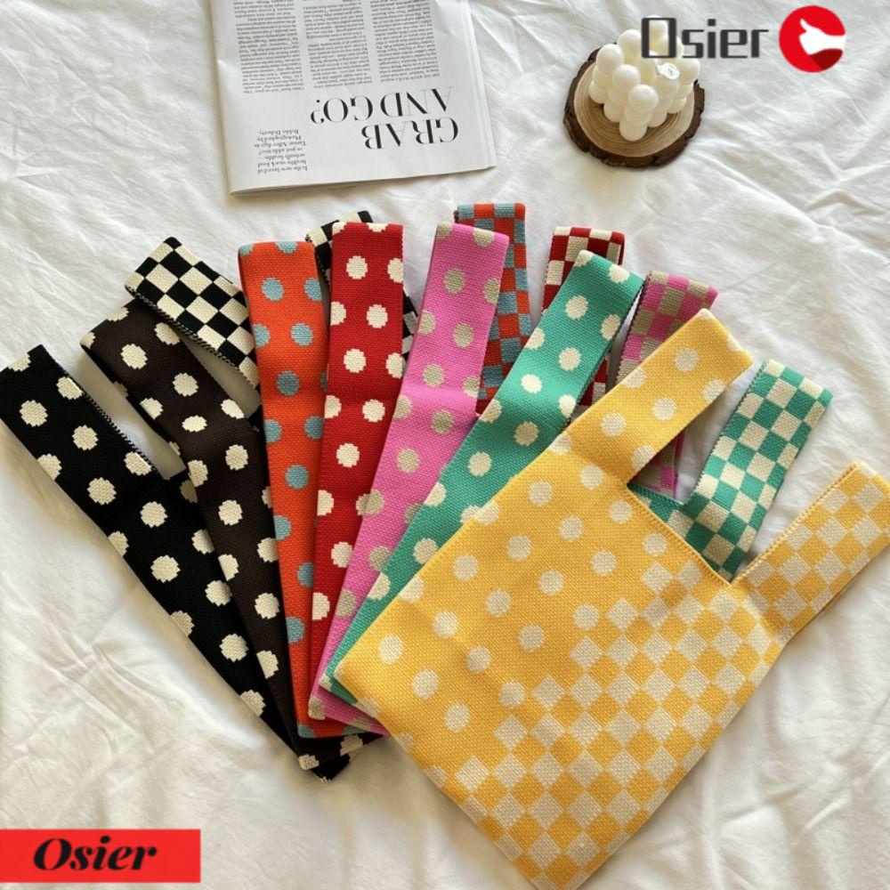 OSIER1 Túi Mua Sắm Đeo Vai Thiết Kế Thắt Nút Có Thể Tái Sử Dụng