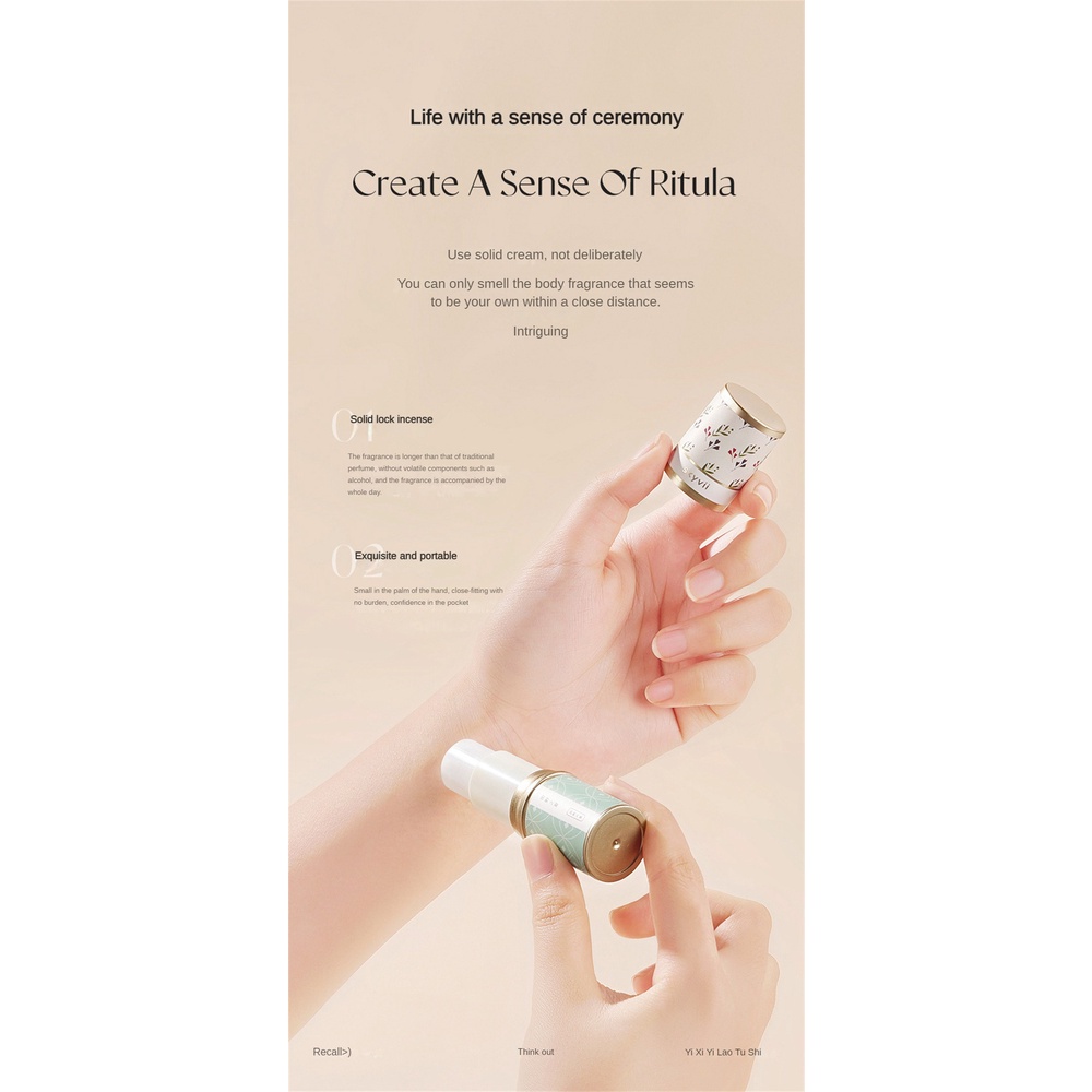 Nước hoa JULYSTAR dạng sáp nhỏ hương thơm nhẹ nhàng lâu dính thiết kế nhỏ gọn cho nam nữ