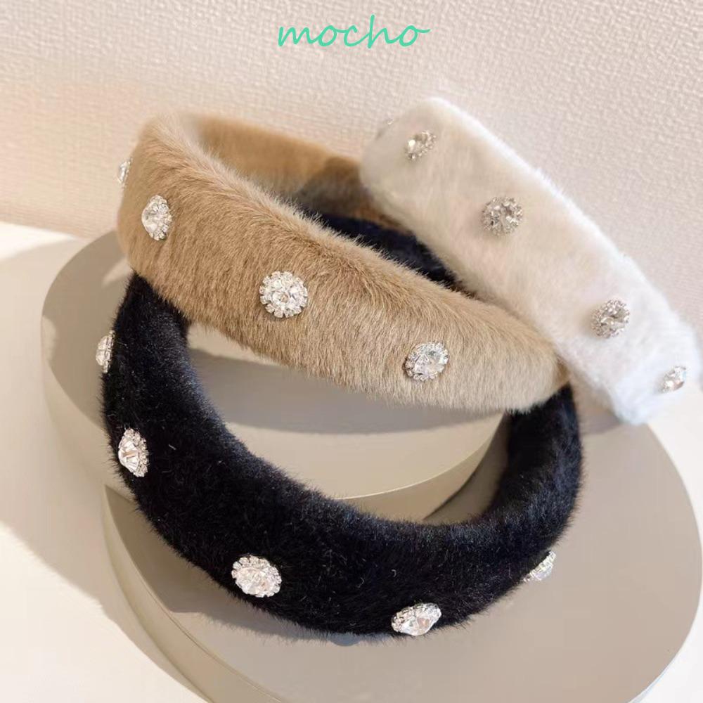 MOCHO Băng Đô Cài Tóc Co Giãn Đính Đá Sang Trọng Cho Nữ