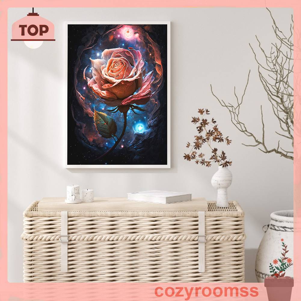 Tranh Đính Đá Kim Cương Toàn Bộ 5D DIY Hình Vẽ Hoa Hồng