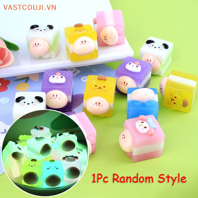 1 Đồ trang trí Búp Bê VASTJI Tiểu Cảnh Hình Vuông Dạ Quang Trang Trí Tiểu Cảnh