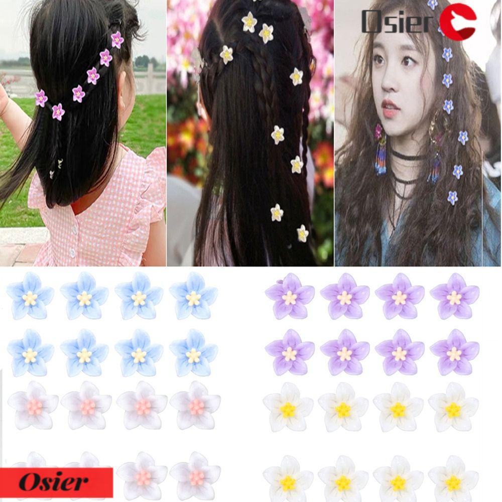 OSIER1 Set 10 Kẹp Tóc Hình Bông Hoa Xinh Xắn Dành Cho Nữ