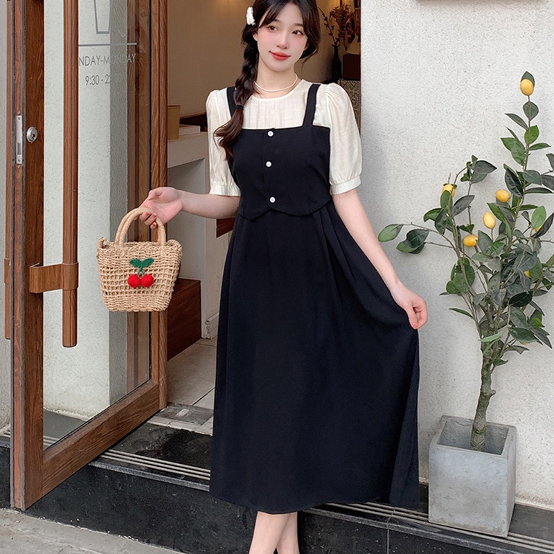 Đầm Dài Trung Bình IELGY Thiết Kế Cao Cấp Phong Cách Pháp Thời Trang Cho Nữ