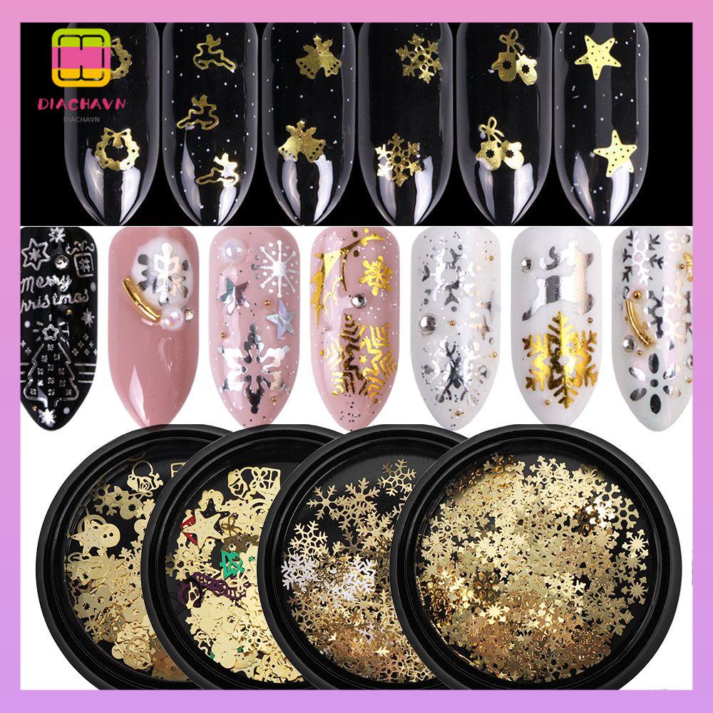 DIACHAVN Sticker Dán Móng Siêu Mỏng Chủ Đề Giáng Sinh Mới