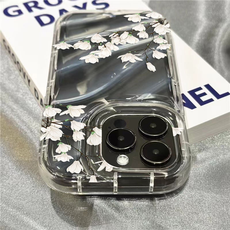 Ốp Điện Thoại Mềm Trong Suốt Họa Tiết Hoa Anh Đào Dễ Thương Cho iPhone14promax 1312 / 11 7 / 8plus xr