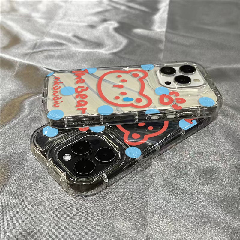 Ốp Điện Thoại Mềm Trong Suốt In Hình Gấu Hoạt Hình Dễ Thương Cho iPhone14promax8 Pink 1312 7 xr sins11 / / Apple / Line